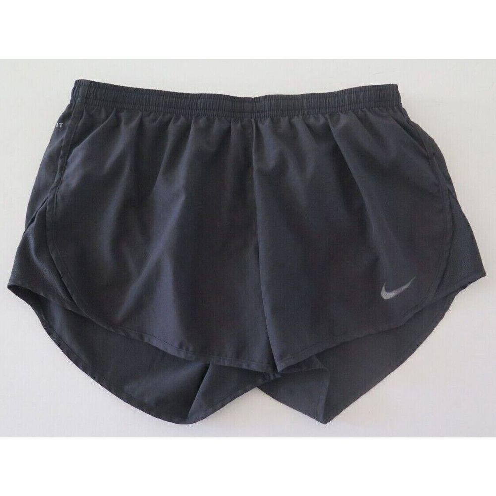 Nike 831281 010 Women's Sz M Black Dry Tempo Athletic Running Shorts